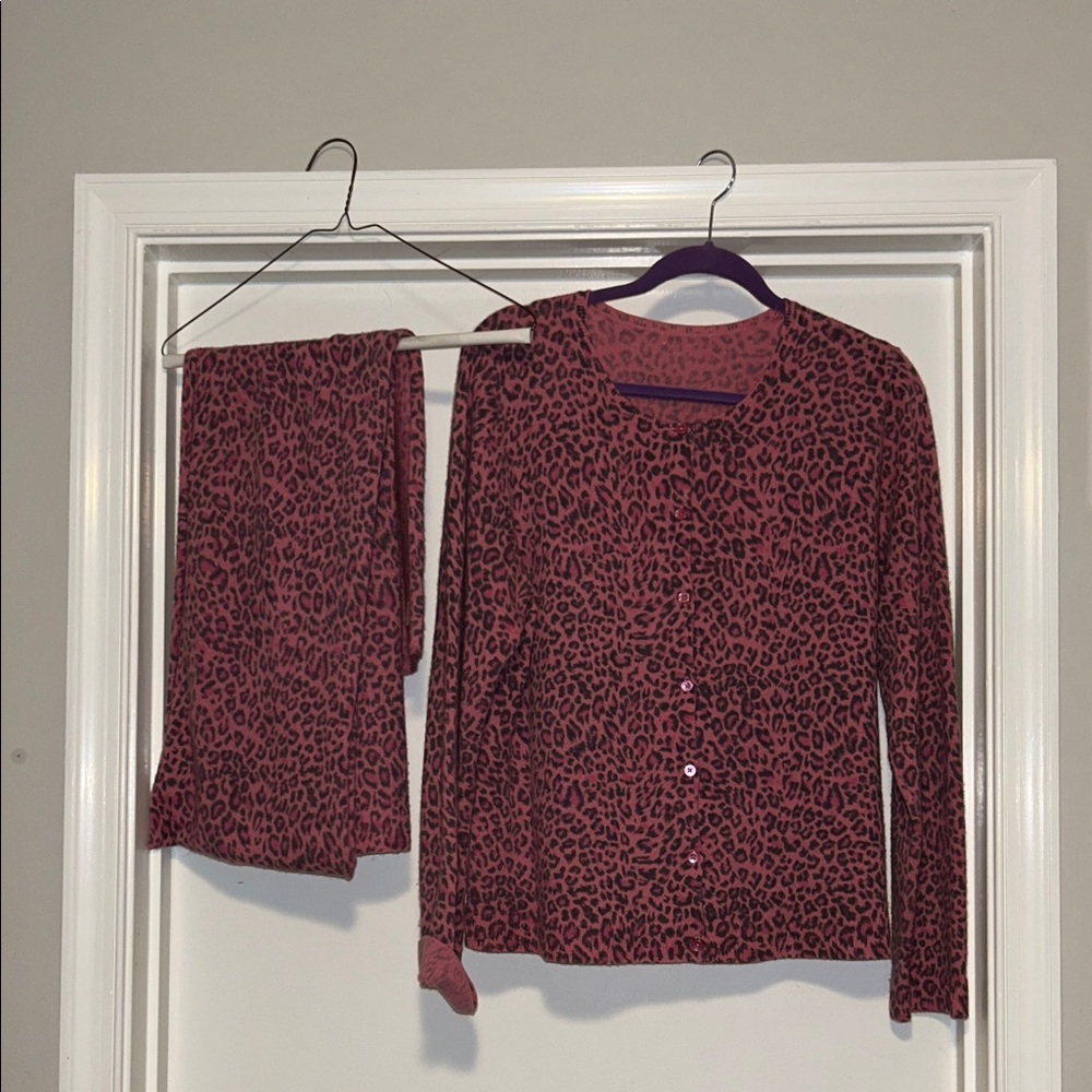 Leopard Print Sweater and Scarf